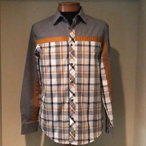 Sean John Plaid Color Block Shirt